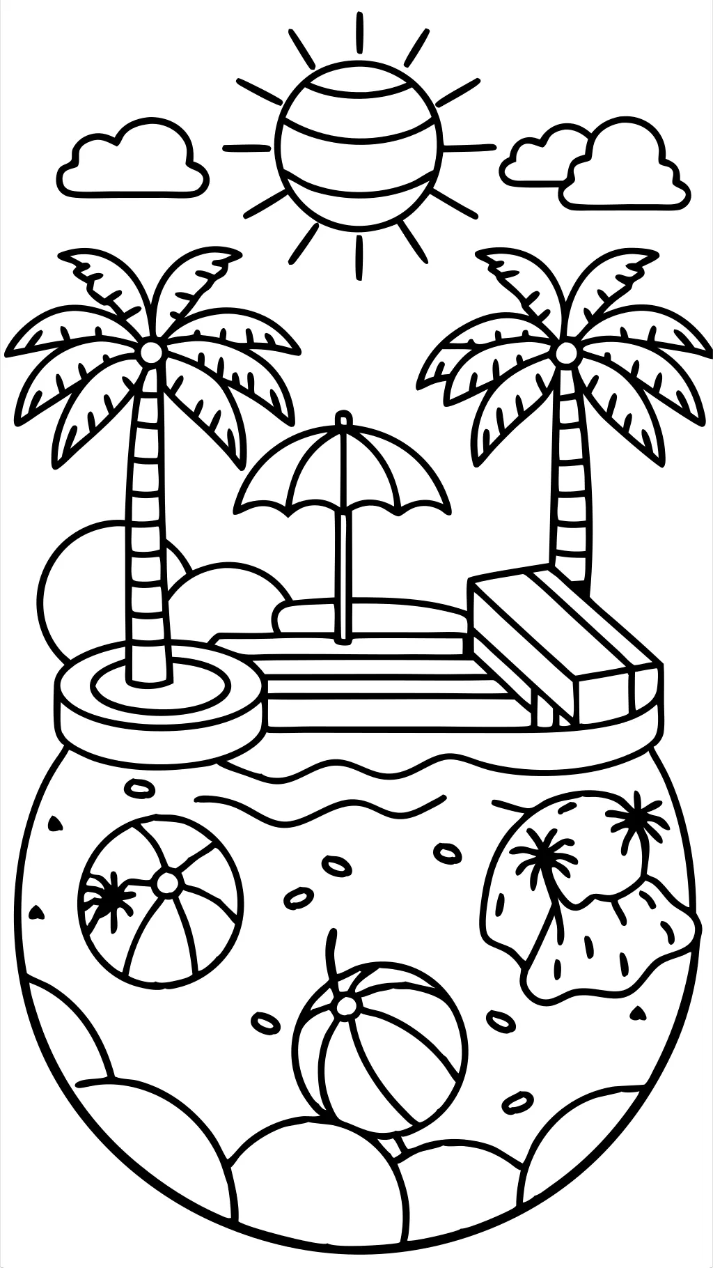 pool coloring page